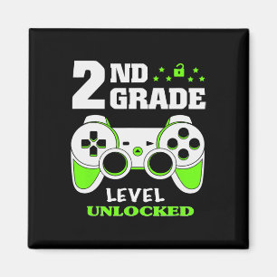 2nd Grade Level Unlocked Video Game Byck To School Magnet
