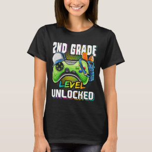 2nd Grade Level Unlocked Video Game Ck To School B T-Shirt