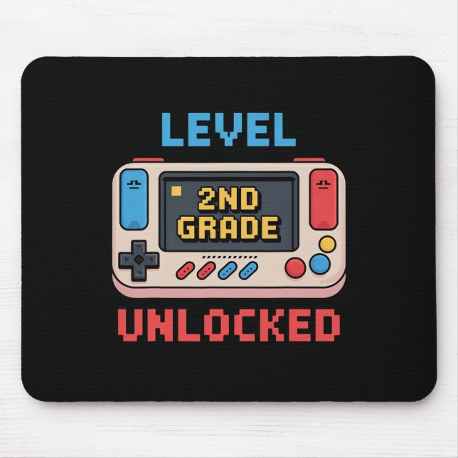 2nd Grade Level Unlocked Video Game Ck To School T Mouse Mat (Front)