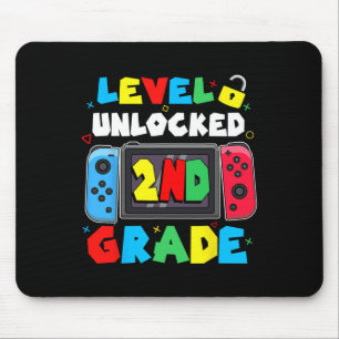 2nd Grade Level Unlocked Video Gamer Boy Kids Ck T Mouse Mat