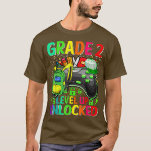 2nd Grade Level Up Unlocked Video Game Back To Sch T-Shirt
