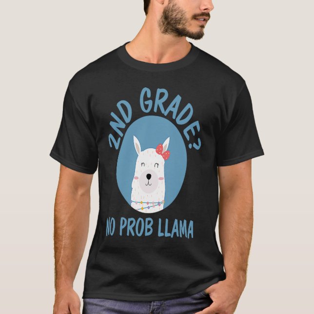 2nd Grade Llama  Teacher Student Back To School T-Shirt (Front)
