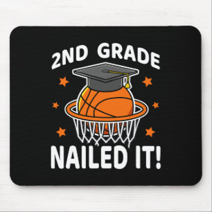 2nd Grade Nailed It Basketball Player Graduation B Mouse Mat