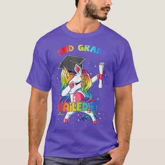2nd Grade Nailed It Funny Dabbing Rainbow Unicorn  T-Shirt