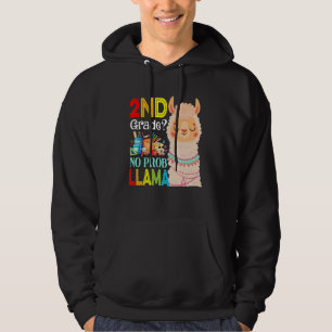 2nd Grade No Prob Llama Back To School First Day Hoodie