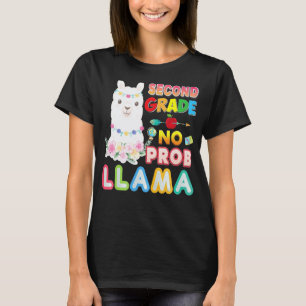 2nd Grade No Prob Llama Problem Back To School Sec T-Shirt