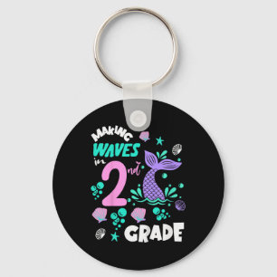 2nd Grade Pupil Happy 1st Day Back To School Merma Key Ring