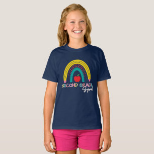 2nd Grade Rainbow crew School teacher kids team T-Shirt