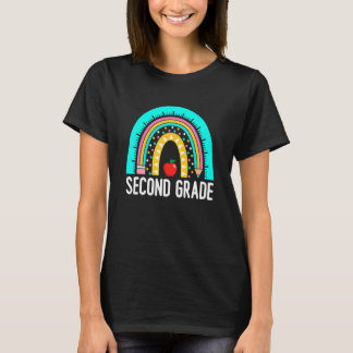 2nd Grade Rainbow Girl Boys Teacher Hello Second G T-Shirt