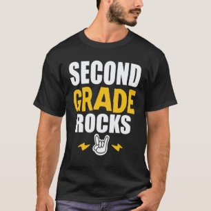 2nd Grade Rocks Back To School Music Teacher Stu T-Shirt