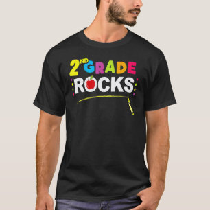 2nd Grade Rocks Second Student Teacher Apparel T-Shirt