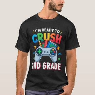2nd Grade Shirt For Boys Video Game Ck To School F