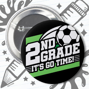 2nd Grade Soccer Football First Day Back To School 6 Cm Round Badge