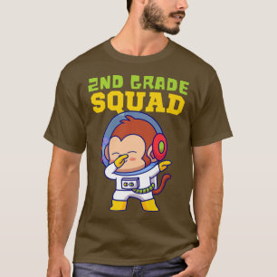 2nd Grade Squad, Back to School, Astronaut Monkey T-Shirt