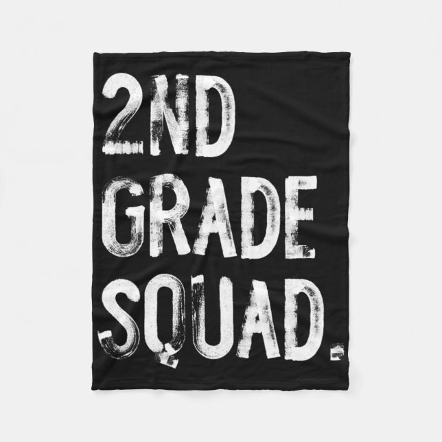 2nd Grade Squad Back To School Student Teacher  Fleece Blanket (Front)
