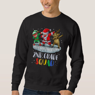 2nd Grade Squad Dabbing Santa Christmas Reindeer T Sweatshirt