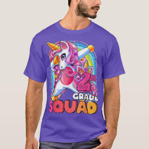 2nd Grade Squad Dabbing Unicorn Back to School Gir T-Shirt
