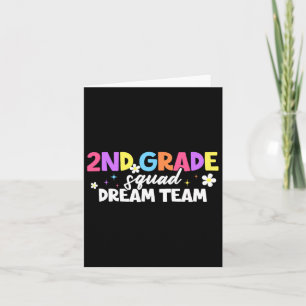 2nd Grade Squad Dream Team Teacher Student Back To Card