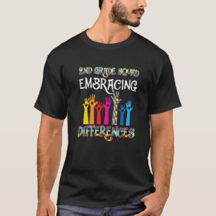 2nd Grade Squad Embracing Differences Autism Sped T-Shirt