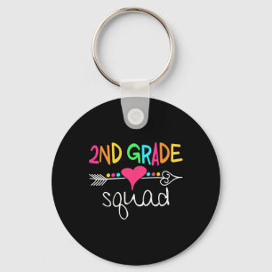 2nd Grade Squad Second Teacher Student Team Back T Key Ring