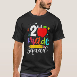2nd Grade Squad Second Teacher Student Team Back T T-Shirt