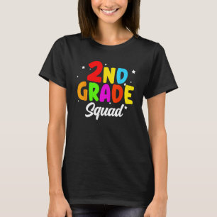 2nd Grade Squad Second Teacher Student Team Back T T-Shirt
