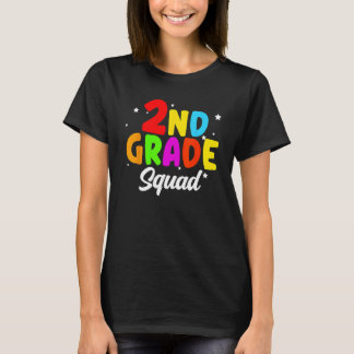 2nd Grade Squad Second Teacher Student Team Back T T-Shirt