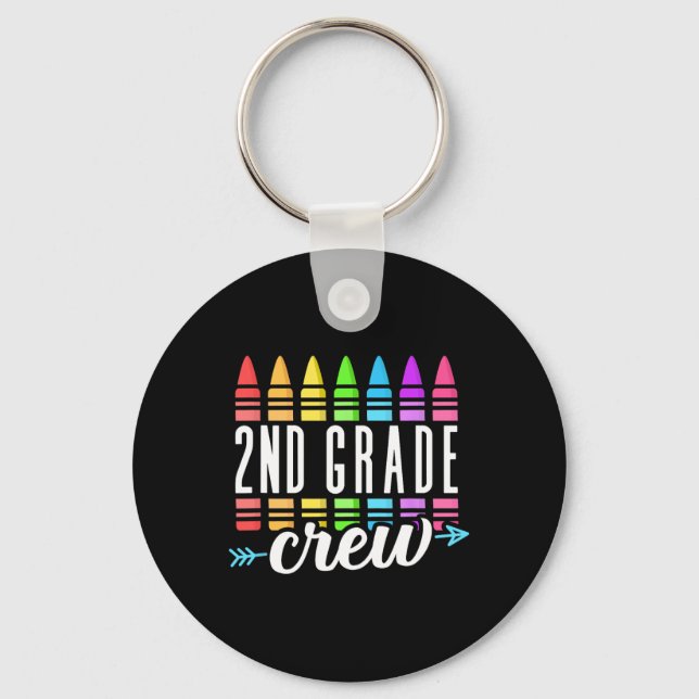 2nd Grade Squad Teacher Team Second Grade Rocks Ki Key Ring (Front)