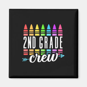 2nd Grade Squad Teacher Team Second Grade Rocks Ki Magnet