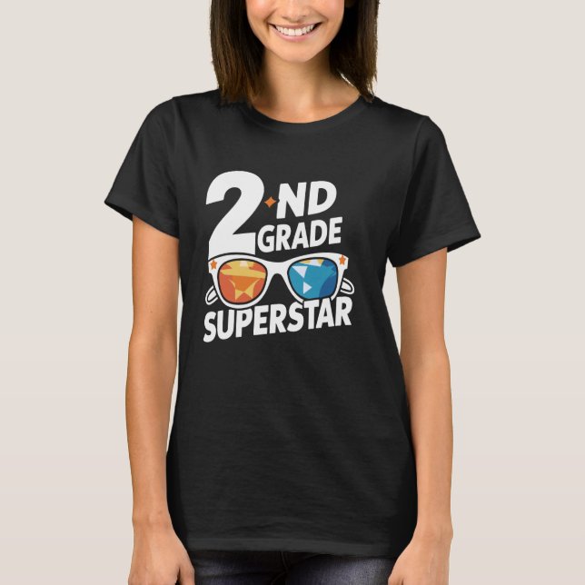 2nd Grade Superstar Back To School Second Grade St T-Shirt (Front)
