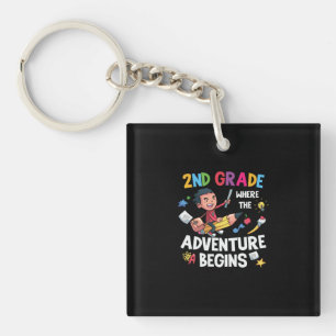 2nd Grade Teacher 2nd Grade Adventure Begins Key Ring