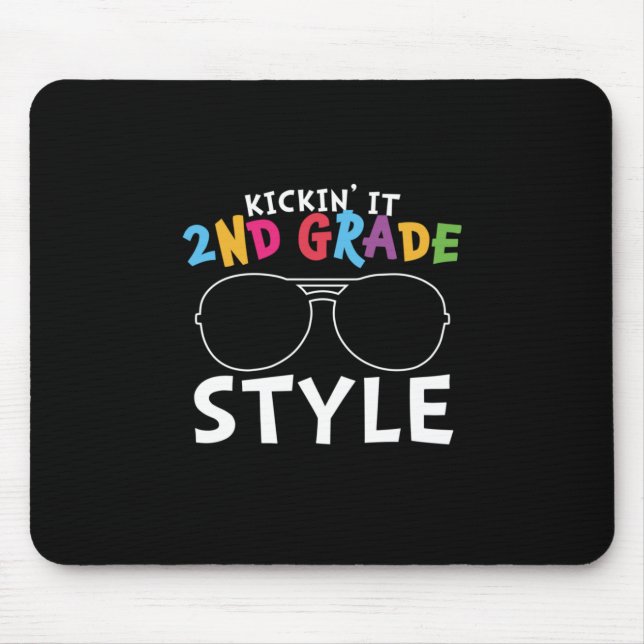 2nd Grade Teacher 2nd Grade Style Mouse Mat (Front)