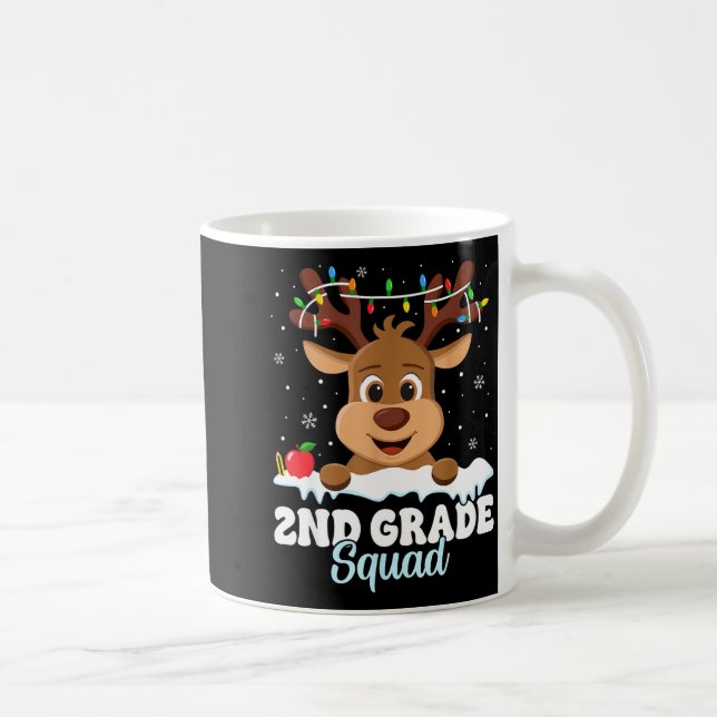 2nd Grade Teacher Christmas Second Grade Squad Rei Coffee Mug (Right)