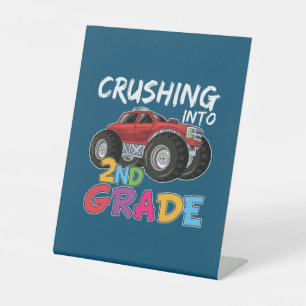 2nd Grade Teacher Crushing Into 2nd Grade Pedestal Sign