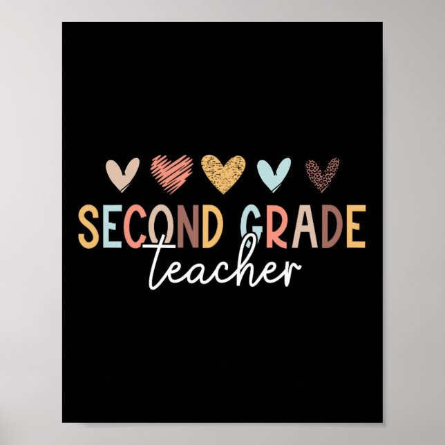 2nd Grade Teacher First Day Of School Back To Scho Poster (Front)
