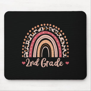 2nd Grade Teacher Fun Rainbow Lover Back To School Mouse Mat