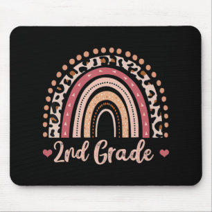 2nd Grade Teacher Fun Rainbow Lover Back To School Mouse Mat