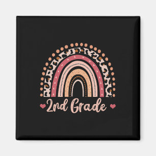 2nd Grade Teacher Fun Rainbow Lover Ck To School Magnet