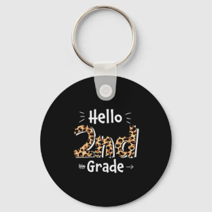 2nd Grade Teacher Hello Leopard 2nd Grade Key Ring