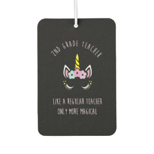 2nd Grade Teacher Like a Regular Teacher Car Air Freshener