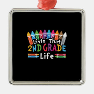 2nd Grade Teacher Living That 2nd Grade Life Metal Tree Decoration