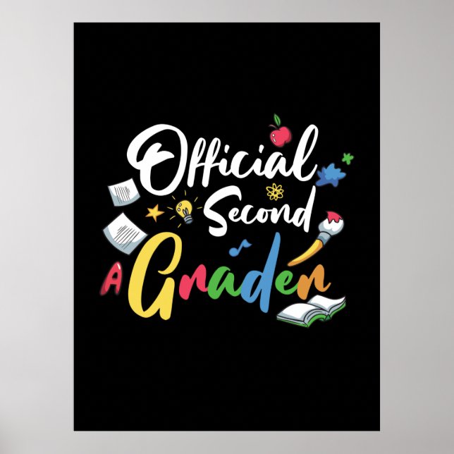 2nd Grade Teacher Official Second Grader Poster (Front)