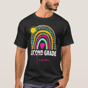 2nd Grade Teacher Rainbow Back To School Hello Sec T-Shirt