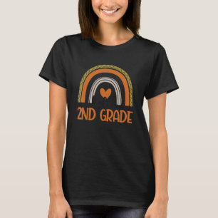 2nd Grade Teacher Rainbow Hello Second Grade Rainb T-Shirt