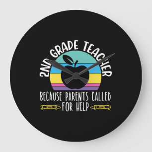 2nd Grade Teacher Shirts I Love My Second Graders Large Clock
