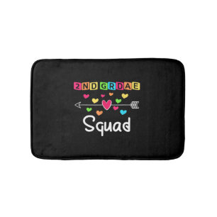 2nd grade Teacher Shirts School Team Second Grade Bath Mat