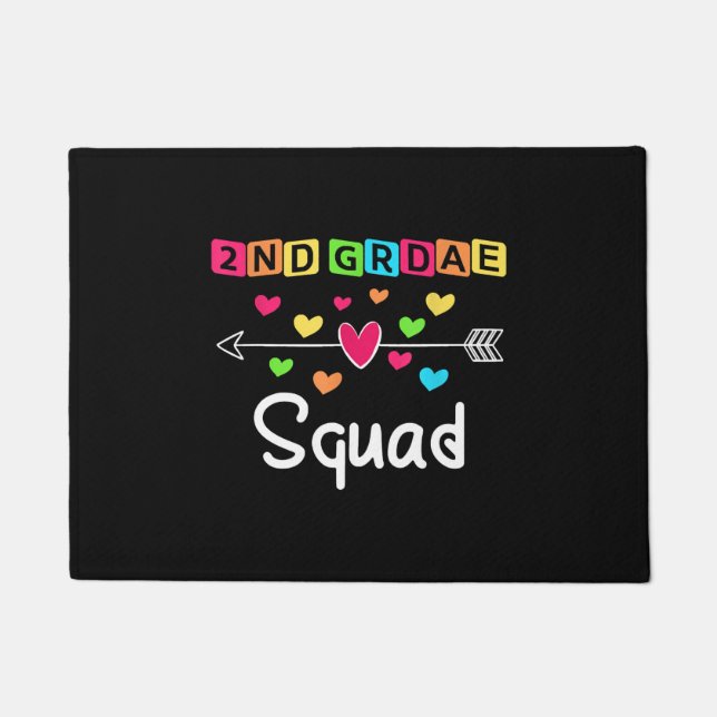 2nd grade Teacher Shirts School Team Second Grade Doormat (Front)