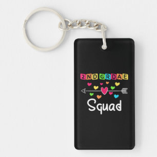 2nd grade Teacher Shirts School Team Second Grade Key Ring