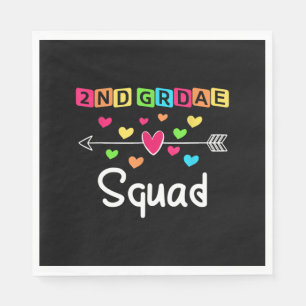 2nd grade Teacher Shirts School Team Second Grade Napkin