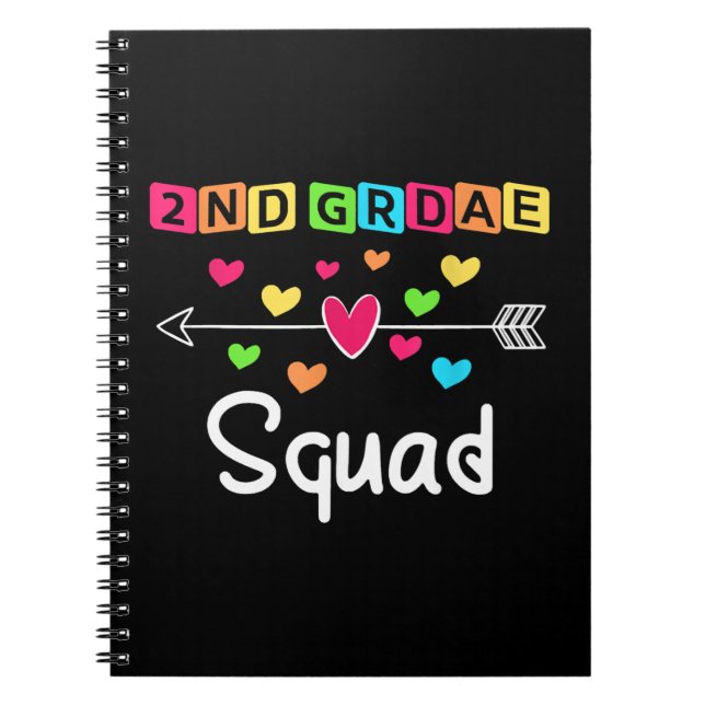 2nd grade Teacher Shirts School Team Second Grade Notebook (Front)